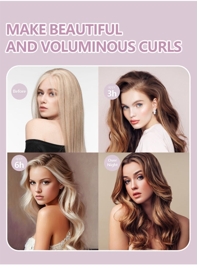 QINGYAN Satin Heatless Curling Set-Hair Rollers for Heatless Curls | Overnight Heatless Hair Curlers to Sleep in | Curling Rod Headband for Short & Long Hair | Hair Wrap Curler (Dark brown) - Image 2