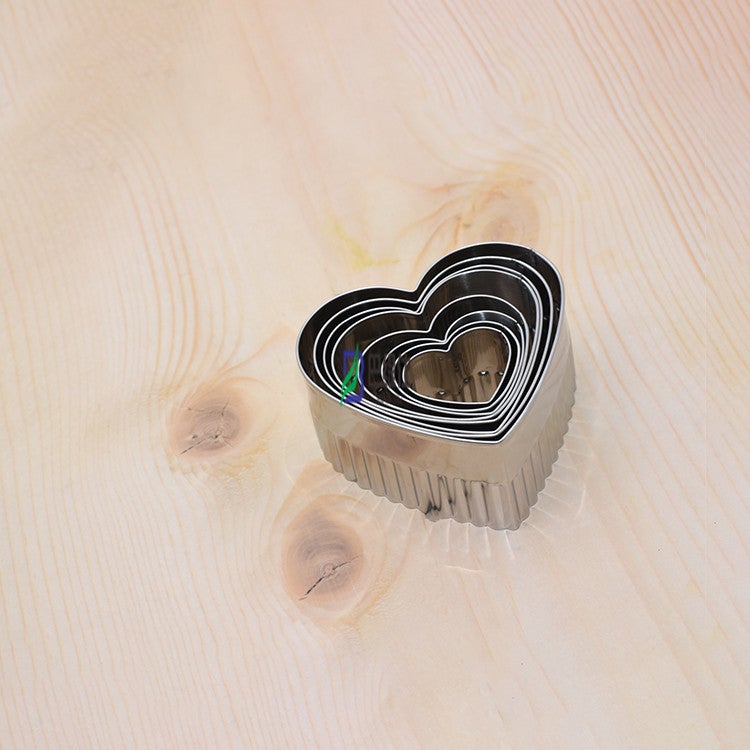14 Head Heart-Shaped Round Light Grade Mousse Ring Egg Tart Dumpling Wrapper Biscuit Cake Stainless Steel Cutting Mold Set Baking - Image 4
