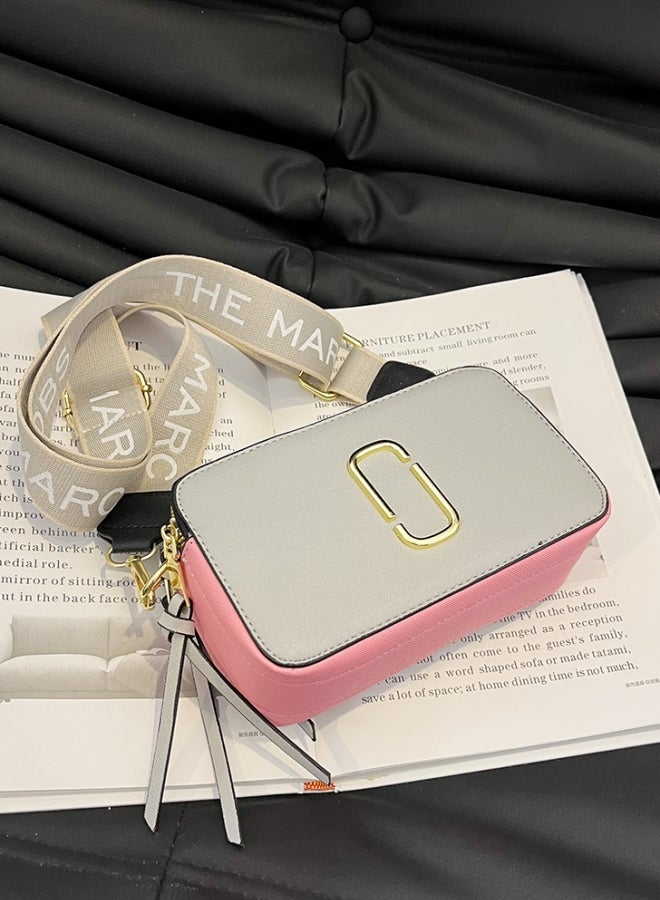 Women's Versatile PU Leather Shoulder Bag, Ladies Portable Camera Bag Crossbody Bag Sling Bag Side Bag Carry Bag, Retro Contrasting Small Square Bag Handbag Satchel Bags for Girls/College Students - Image 5