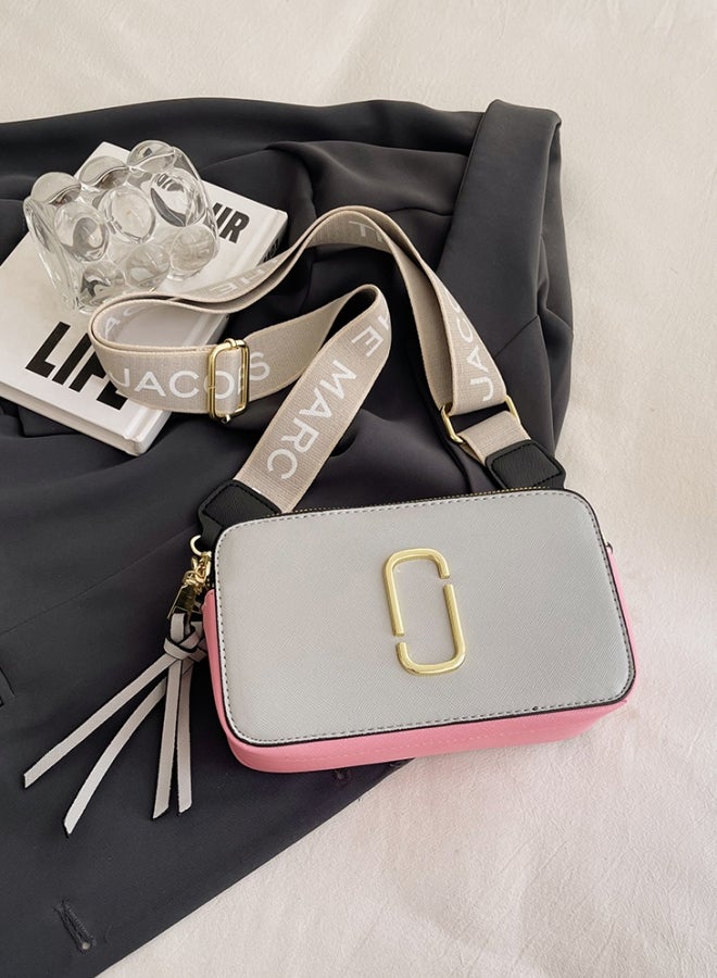 Women's Versatile PU Leather Shoulder Bag, Ladies Portable Camera Bag Crossbody Bag Sling Bag Side Bag Carry Bag, Retro Contrasting Small Square Bag Handbag Satchel Bags for Girls/College Students - Image 3