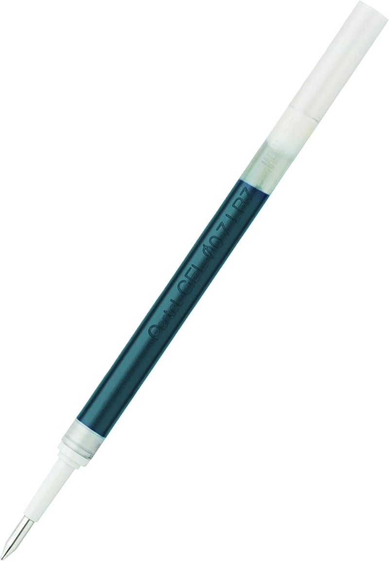 Pentel Refill Ink for EnerGel RTX Retractable Gel Pen, 12 Pack, 0.7mm, Medium Point, Turquoise Blue (LR7-S3) - Image 1