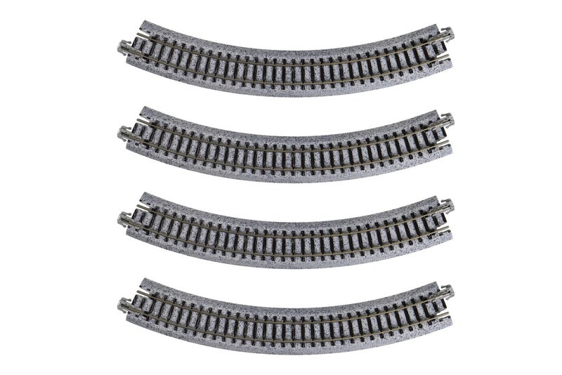Kato USA Model Train Products Unitrack, 216mm (8 9/16") Radius 45-Degree Curve Track (4-Piece) - Image 1
