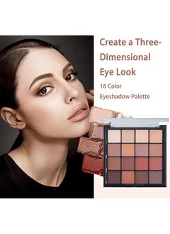 FANBEISHI Eyeshadow Palette 16Colors Gemstone Eye Shadow Palette,Highly Pigmented Mattes Glitter Shimmers Naked Smokey Cream Powder,Blendable Long Lasting Waterproof Colorful Makeup Palette  - Image 4