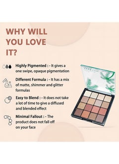 FANBEISHI Eyeshadow Palette 16Colors Gemstone Eye Shadow Palette,Highly Pigmented Mattes Glitter Shimmers Naked Smokey Cream Powder,Blendable Long Lasting Waterproof Colorful Makeup Palette  - Image 5