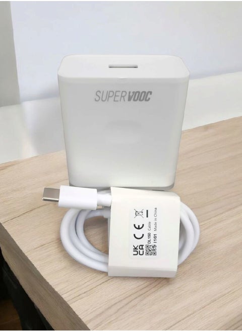 100W Super VOOC Fast Charger with USB-C Cable For Realme Devices