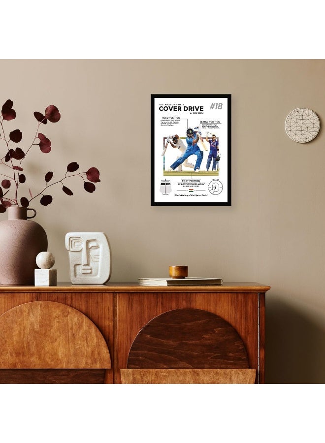 CodersParadise Coder Paradise Virat Kohli Wall Poster Frames | 8x12 inch (A4 Size) | Hanging Wall Artwork Frames For Home Bedroom, Living Room and Walls Aesthetics | Framed Artworks - Image 3