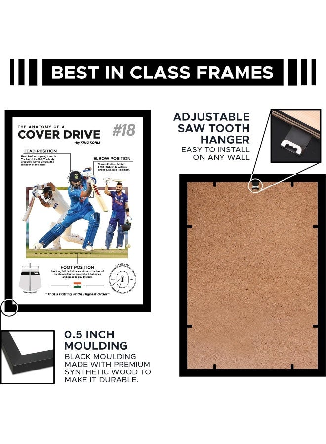 CodersParadise Coder Paradise Virat Kohli Wall Poster Frames | 8x12 inch (A4 Size) | Hanging Wall Artwork Frames For Home Bedroom, Living Room and Walls Aesthetics | Framed Artworks - Image 5