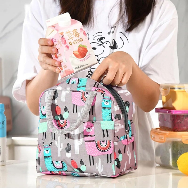 Yamibobo Cute Lunch Bag Cartoon Bento Bag for Kids Women, Cooler Lunch Boxes Container Cat Portable Lunch Bag Outdoor Insulation Bag Lunch Box Ice Bag Lunch Carry Tote School Picnic Office Work - Image 4