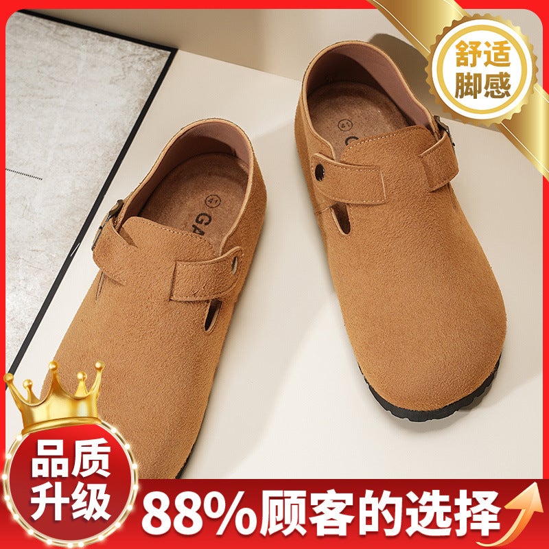 Birkenth Men'S Shoes Autumn New Men'S Slip-On Lazy Work Retro Casual Sports Low-Top Soft-Bottom Bean Shoes - Image 1
