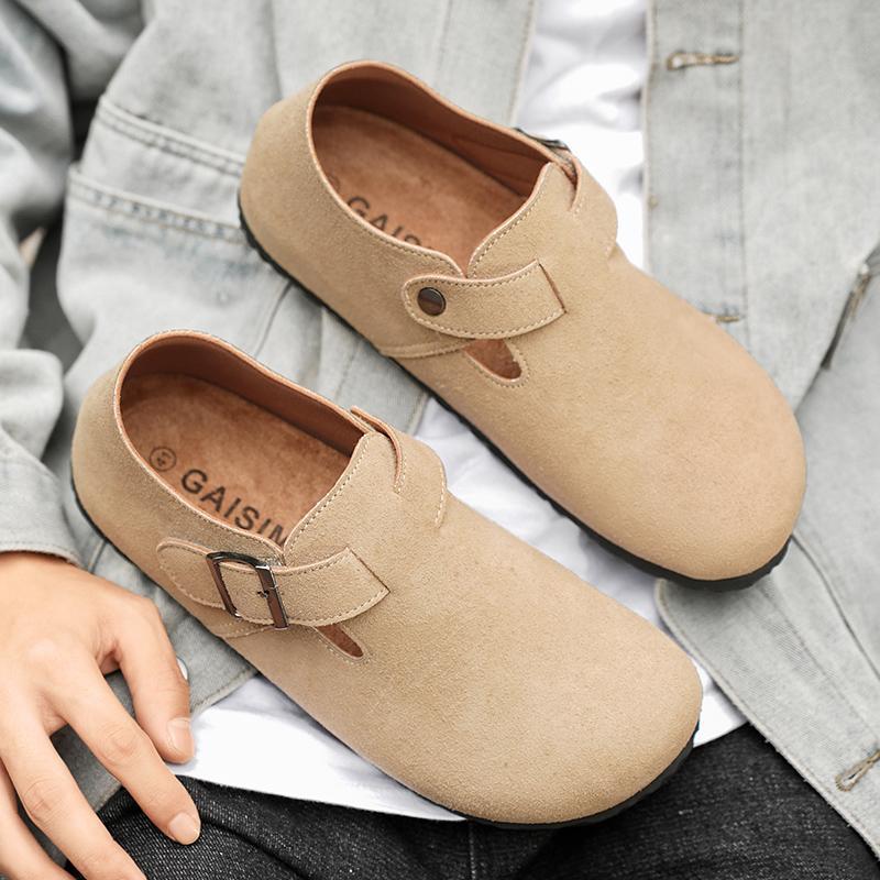Birkenth Men'S Shoes Autumn New Men'S Slip-On Lazy Work Retro Casual Sports Low-Top Soft-Bottom Bean Shoes - Image 2