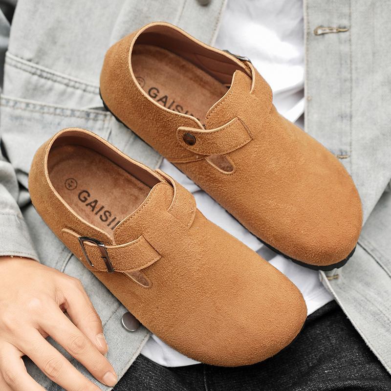 Birkenth Men'S Shoes Autumn New Men'S Slip-On Lazy Work Retro Casual Sports Low-Top Soft-Bottom Bean Shoes - Image 3