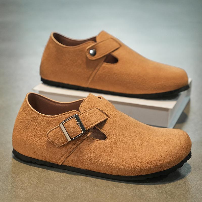 Birkenth Men'S Shoes Autumn New Men'S Slip-On Lazy Work Retro Casual Sports Low-Top Soft-Bottom Bean Shoes - Image 5