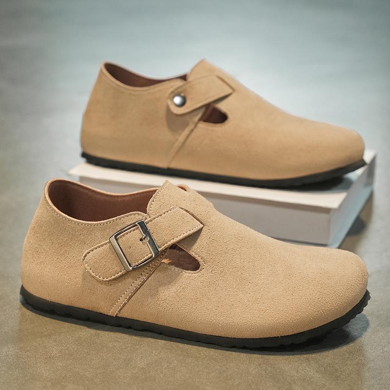 Birkenth Men'S Shoes Autumn New Men'S Slip-On Lazy Work Retro Casual Sports Low-Top Soft-Bottom Bean Shoes - Image 4