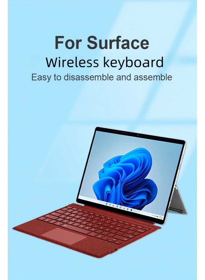 سرفيس لوحة مفاتيح مغناطيسية من مايكروسوفت لأجهزة سيرفس برو 3/4/5/6/7/+، خفيفة الوزن، محمولة، بإضاءة خلفية، لوحة لمس، وبلوتوث - Image 2