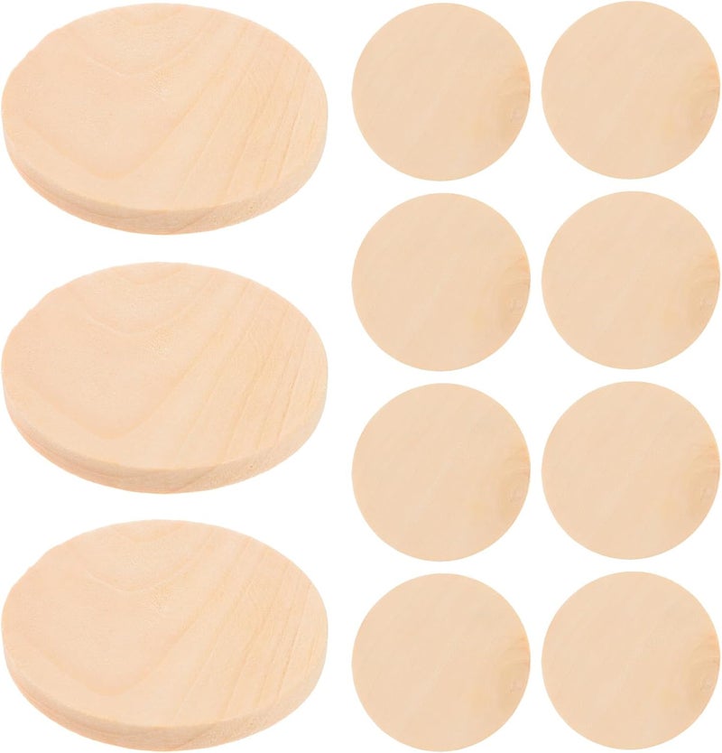50pcs 5mm Thick Wooden Slices Blank Wood Discs Craft DIY Wood Blanks for Painting and Graffiti Art Supplies - Image 1