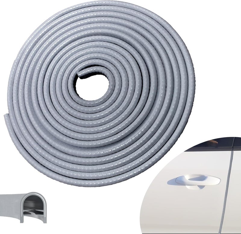 ecocstm Car Door Edge Guards, 32.8Ft(10m) Car Door Protector Edge Guards Rubber Seal, Door Edge Trim U Shape Edge Protector for Cars Trucks Suvs(Gray) - Image 1