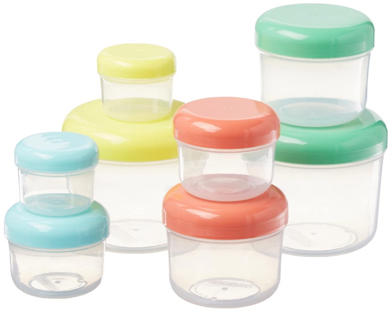 Snapware Snapware Meal Prep 16Pc Plastic Mini Kit with Lids 16Oz 8Oz 4Oz and 2Oz Round Salad Dressing Container Set NonToxic BPAFree Lid Plastic Cups Microwave Dishwasher and Freezer Safe 