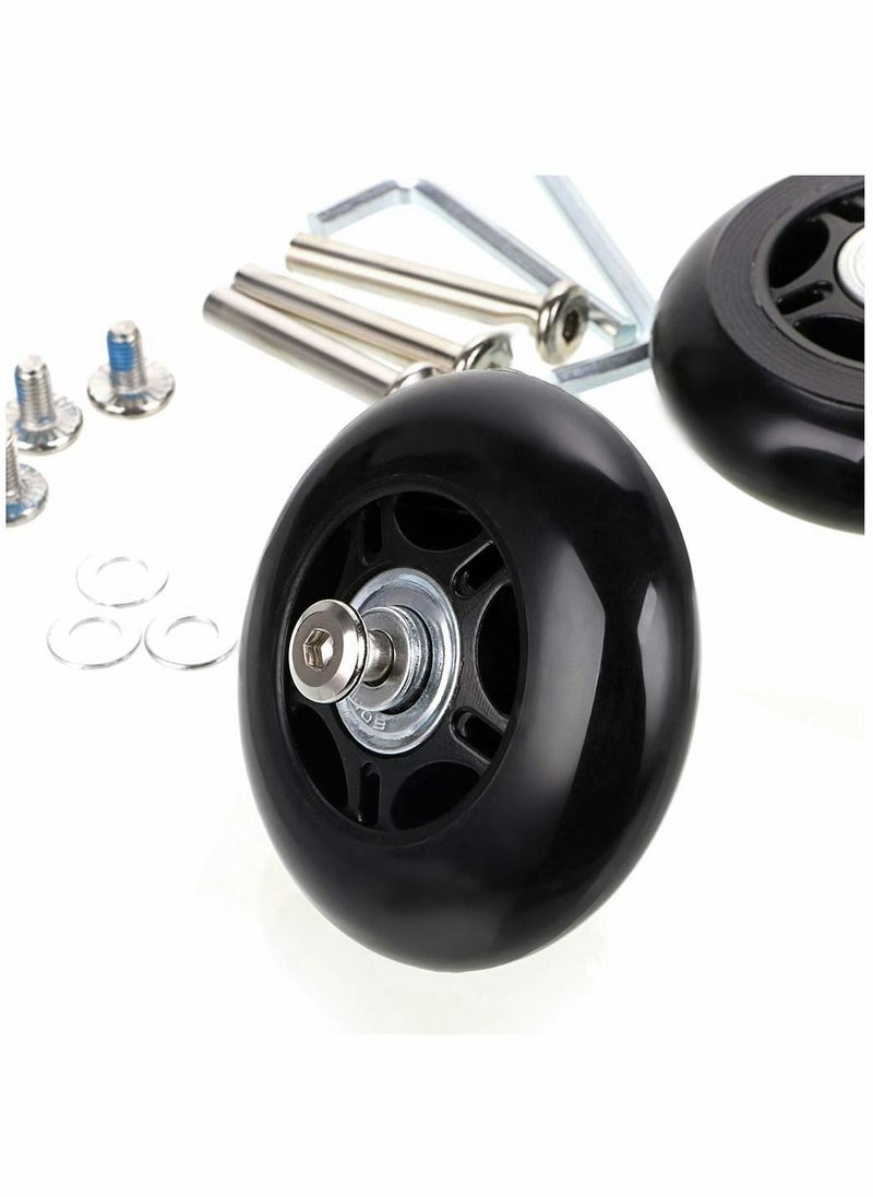 SYOSI - Luggage Swivel Wheel Replacement, Mute Wheel with Axles Screws Repair Tool, DIY Durable Plastic 360° Replacement Wheels with Screw, for Ordinary Luggage Box - Image 1
