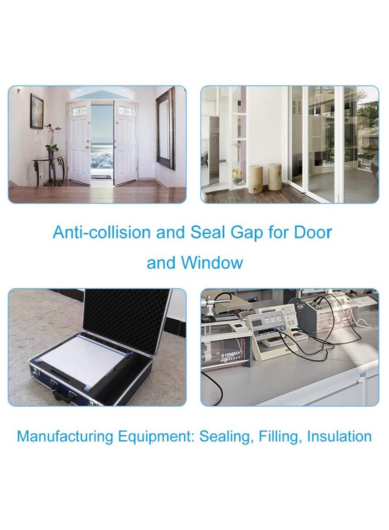 Zikra Adhesive Weather Stripping Foam Tape Window Door Draught Excluder SoundProof Strip Seals for Gap Seal 4 Rolls Total 4M Long Noise Muffling - Image 4