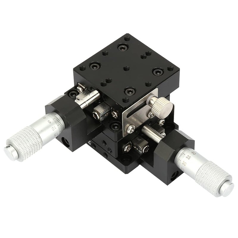 Jectse 40x40mm Aluminum Alloy Manual XY Linear Stage,Micrometer Manual Slide Table,Used for Capacitive,for Precision Inspection,Mechanical Positioning,Optical Waveguide Alignment - Image 5