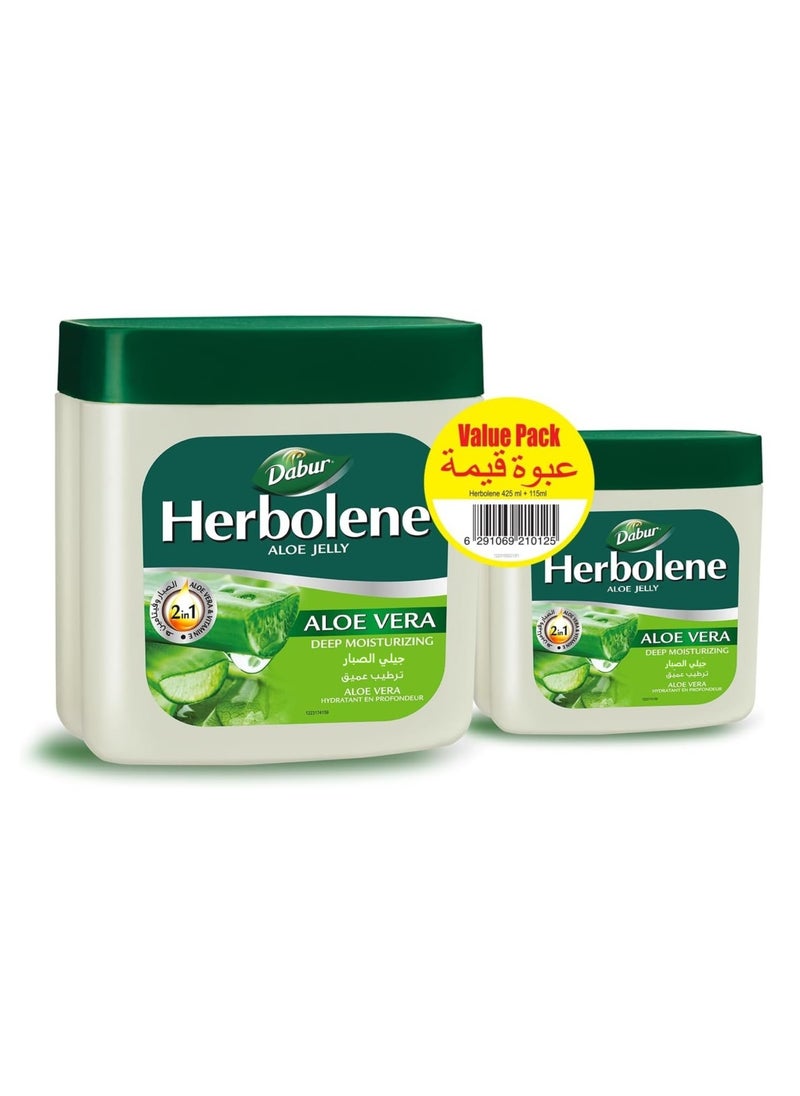 Dabur - Pack of 2 Herbolene Aloe Jelly - 425 ml + 115 ml - Image 1