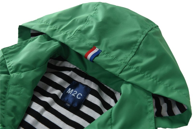 M2C Boys Hooded Rain Jacket Waterproof Light Windbreaker 3T Green - Image 4