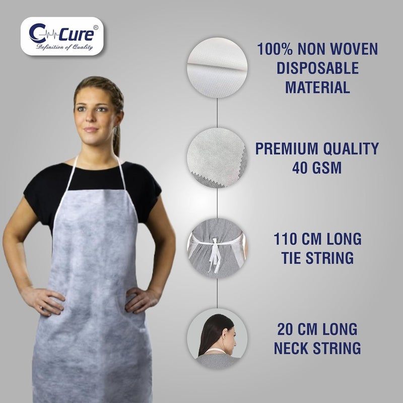 C-Cure مئزر غير منسوج قابل للتخلص للبالغين مئزر قابل للتخلص للمطبخ، المطاعم، المنازل، السبا، الصالونات، محل الحلاقة، صالونات التجميل - Image 4