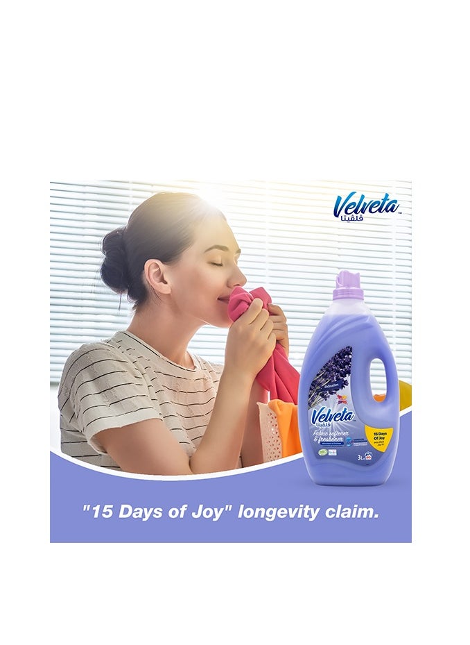 Velveta - Velveta Fabric Softener & Freshener - Lavender | 3L Long-Lasting Relaxation & Softness | Reduces Wrinkles & Static Cling - Image 1