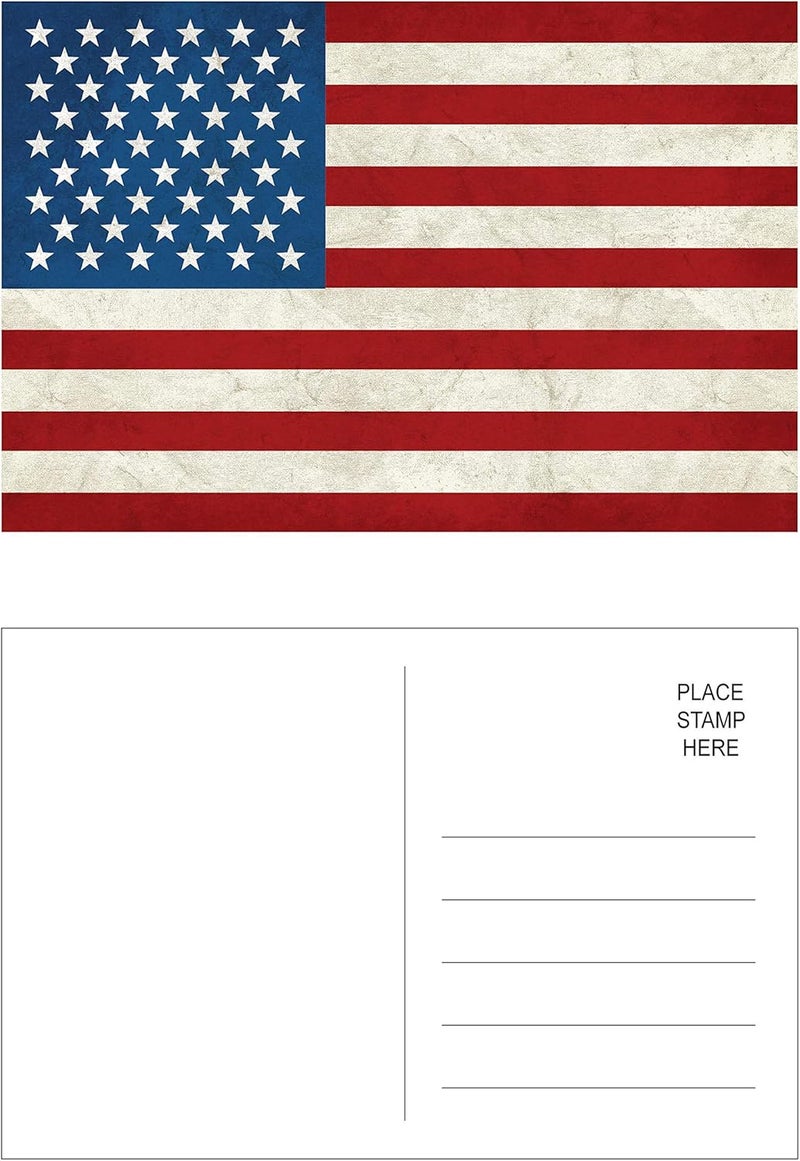RXBC2011 Store Patriotic American postcard United States of America flag vintage postcards 4x6 Inch Pack of 50 - Image 2