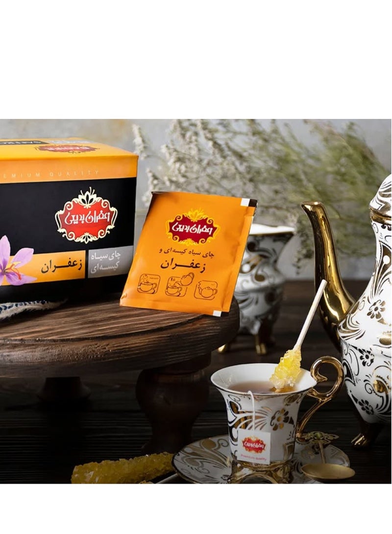 BLACK TEA SAFFRON TEA BAGS 20PCS - Image 2