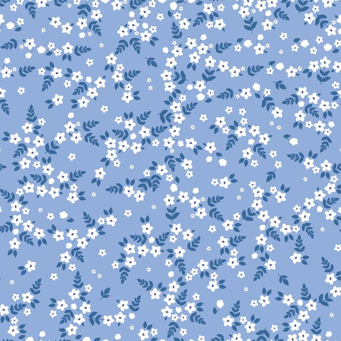 12X118 BLUE FLORAL WALLPAPER PEEL AND STICK SMALL FLOWER BOTANICAL WALLPAPER REMOVABLE STICKY SELF ADHESIVE LIGHT BLUE FLORAL CONTACT PAPER FOR CABINETS DRAWER SHELF LINER BEDROOM NURSERY