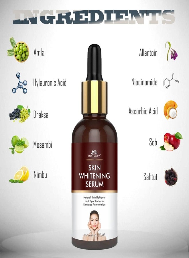 INTIMIFY سيروم الوجه إنتيميفاي للنساء، سيروم فيتامين سي لبشرة متألقة، للبشرة الجافة والدهنية، تبييض وتفتيح وتوحيد لون البشرة، مناسب لجميع أنواع البشرة (30 مل) عبوة من قطعة واحدة - Image 2