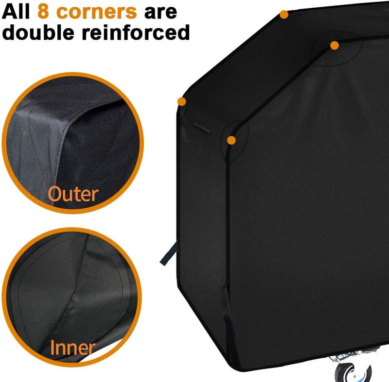 iCOVER 28 inch Griddle Cover for Blackstone, 600D Heavy Duty Waterproof Anti-UV Canvas Flat Top BBQ Cover for Blackstone 28" Outdoor Cooking Gas Grill Griddle with One Side Shelf - Image 4