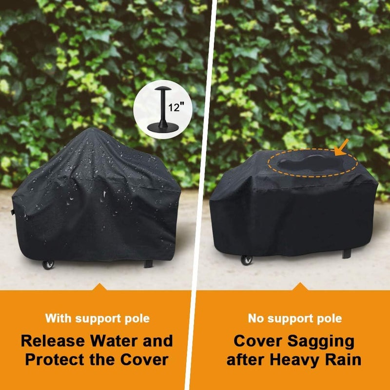 iCOVER 28 inch Griddle Cover for Blackstone, 600D Heavy Duty Waterproof Anti-UV Canvas Flat Top BBQ Cover for Blackstone 28" Outdoor Cooking Gas Grill Griddle with One Side Shelf - Image 5
