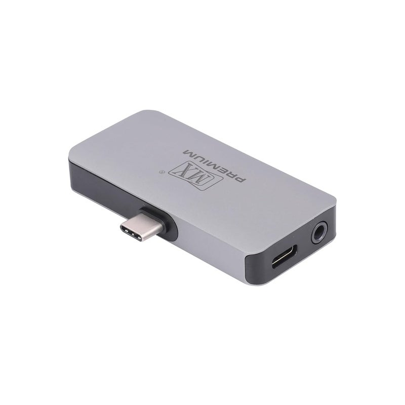 MX USB-C to HDMI & 3.5mm Audio Adapter with Type-C PD Charging | 4K HDMI Output, High-Definition Video & Audio for Laptop, Tablet, Smartphone - Image 1