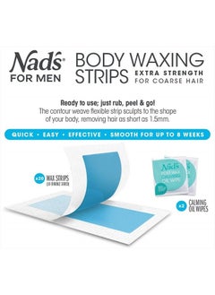 Body Wax Strips - Wax Hair Removal For Men - At Home Waxing Kit With 20 Waxing Strips + 2 Calming Oil Wipes - pzsku/ZD2F49F2B69127DCB8380Z/45/_/1680982200/adf14b07-791f-4182-bff1-f4294d946edf