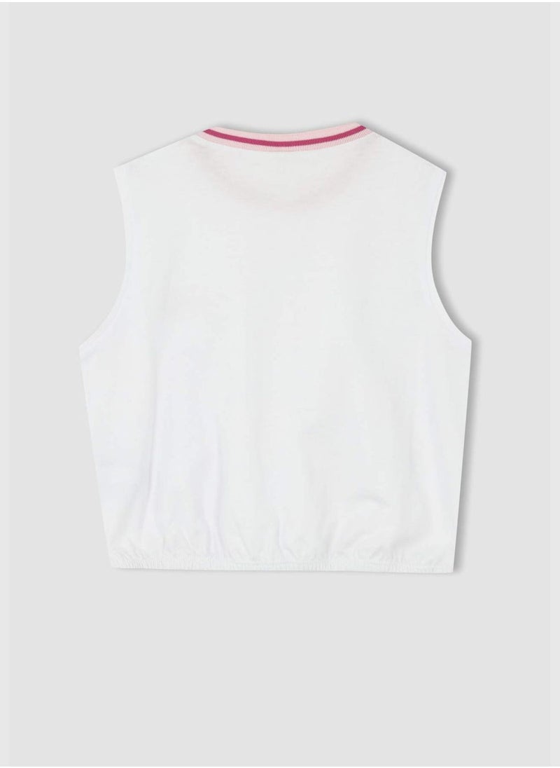 DeFacto - Girl Cropped Fit Sleeveless Knitted Tank Top - Image 1