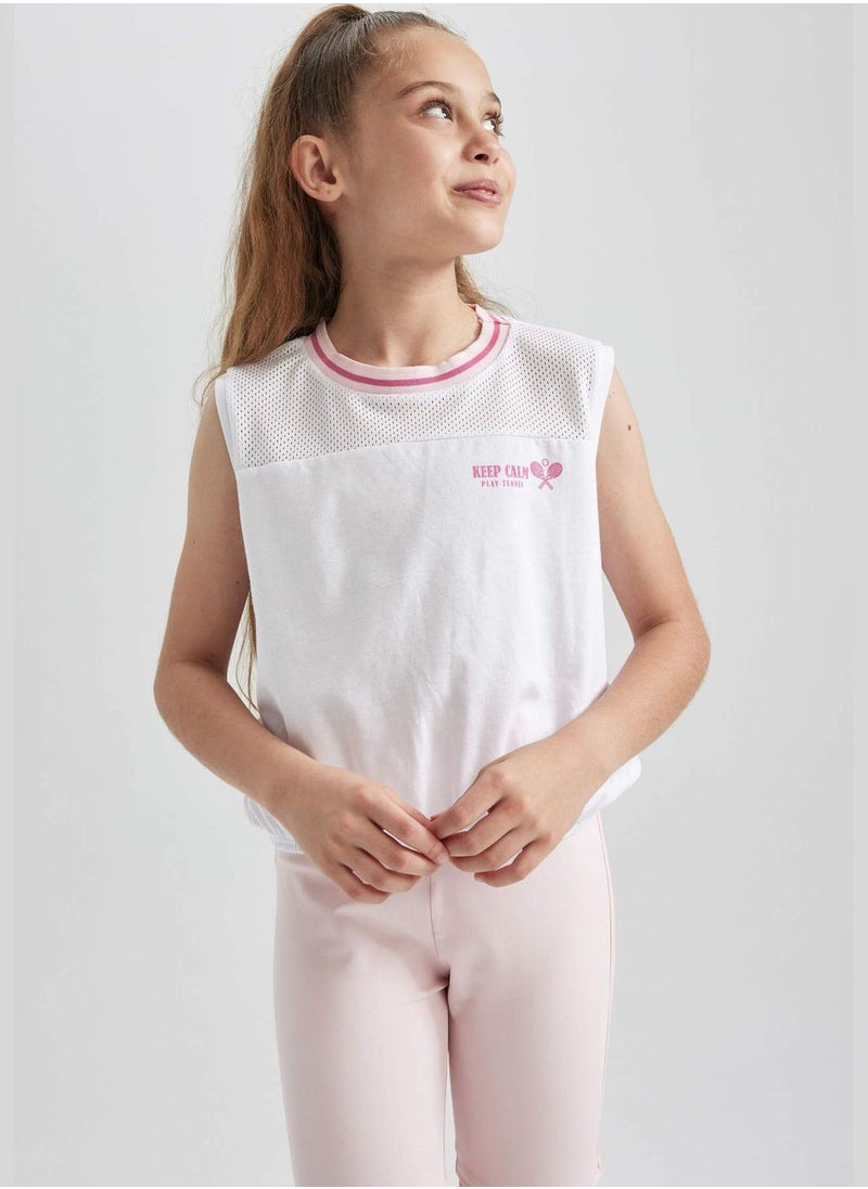 DeFacto - Girl Cropped Fit Sleeveless Knitted Tank Top - Image 1