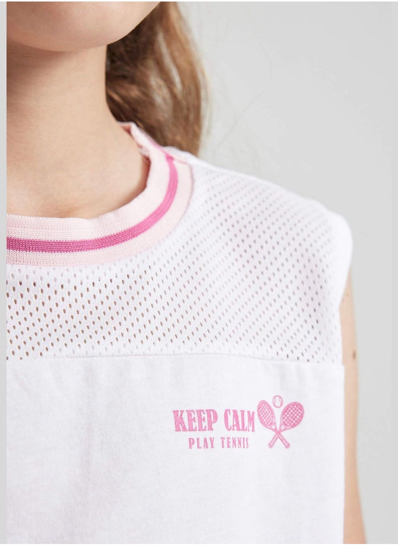 DeFacto - Girl Cropped Fit Sleeveless Knitted Tank Top - Image 1