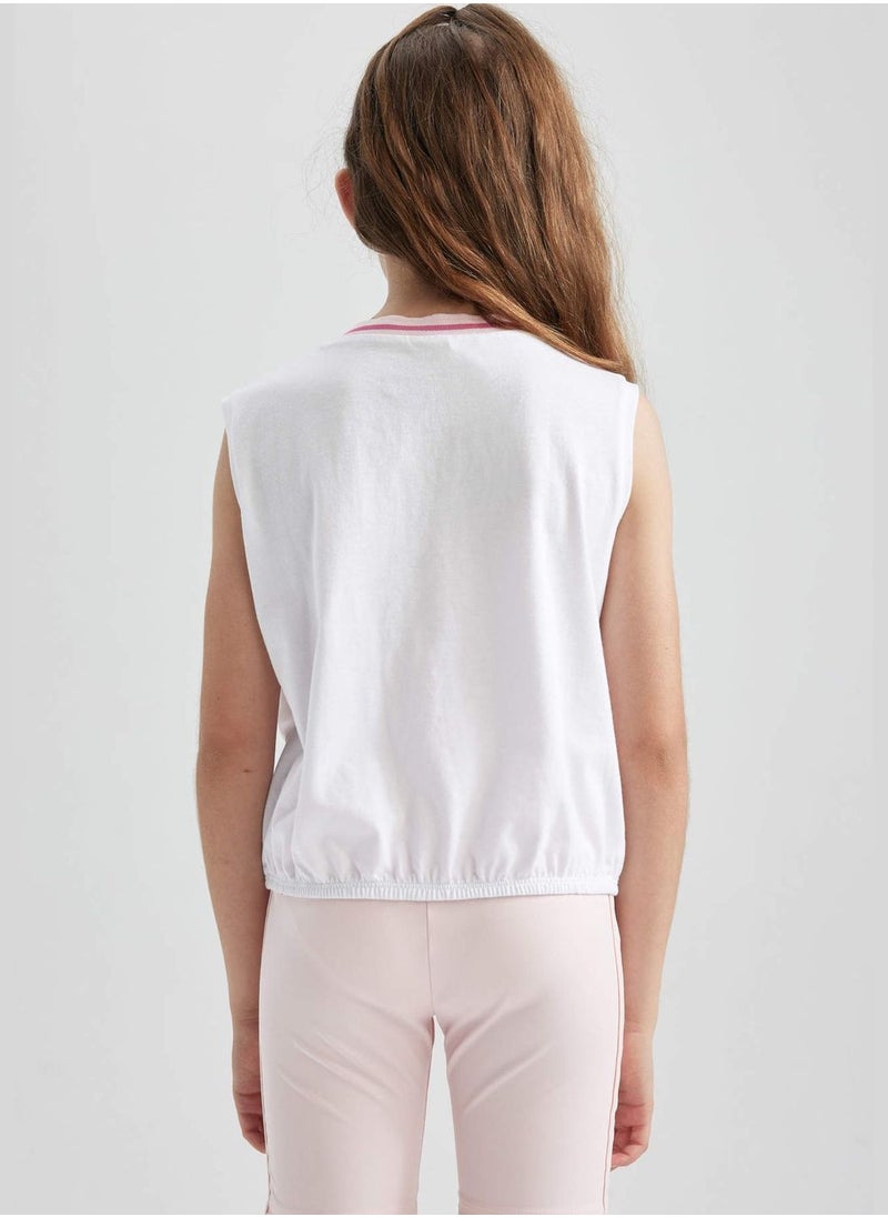 DeFacto - Girl Cropped Fit Sleeveless Knitted Tank Top - Image 1