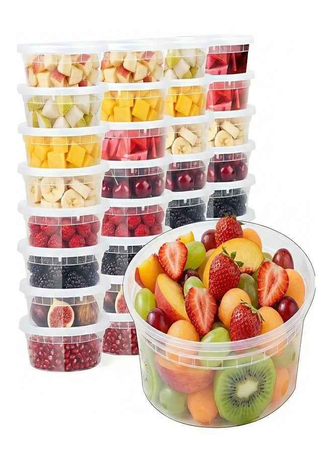Pokanic Food Storage Containers [10 Set] x [8 oz] Plastic Deli Containers with Lids Slime Soup Meal Prep Containers | BPA Free | Stackable | Leakproof | Microwave/Dishwasher/Freezer (10 Set, 8 oz) - Image 1