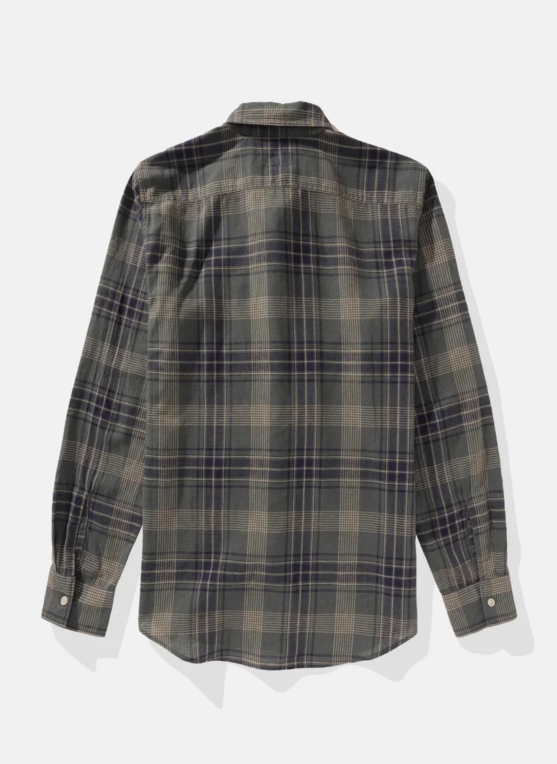 امريكان ايجل Slim Fit Everyday Linen-Blend Button Up Shirt