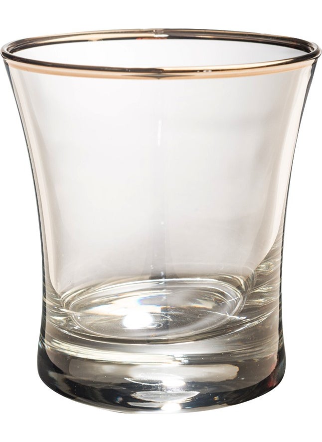 Royal Home - Roya Home Soprano Platinum Cut Hand Decorative Gilded 6 Piece Patterned Water Glass Set - Image 1