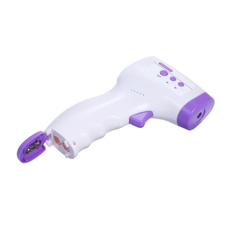 Infrared Thermometer: White & Purple Non-contact Type, High-precision Infrared Sensor, Large 1.3-inch LCD Backlight Display - Body & Scan Mode, Auto-off Function Digital Thermometer for Household & Me - Image 2