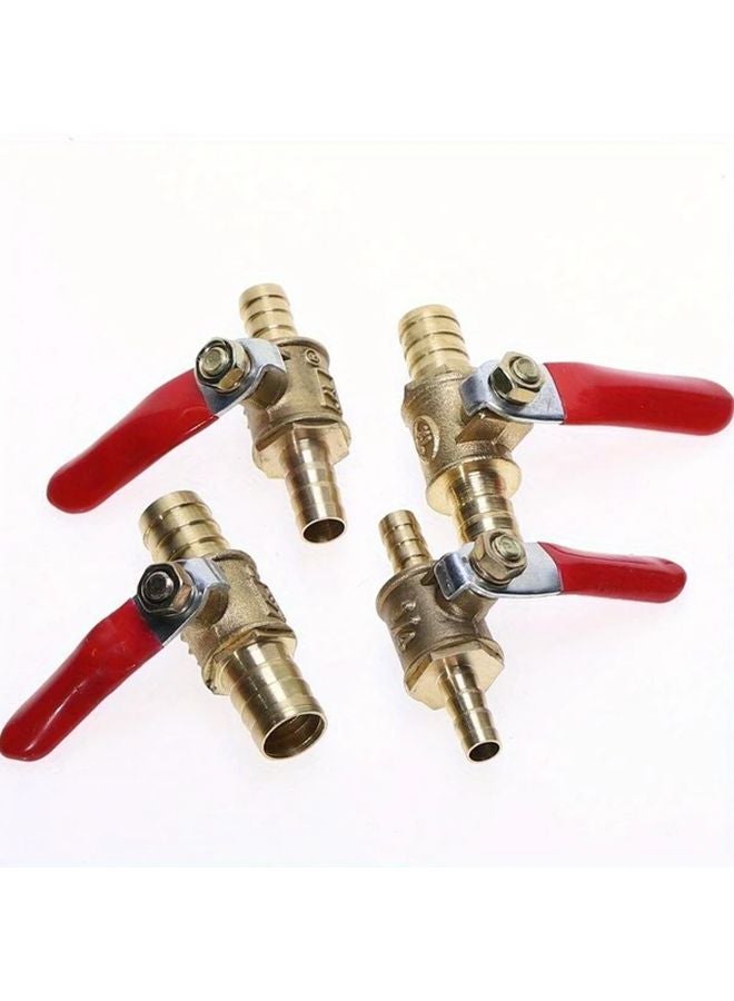 4pcs 6mm Brass Ball Valve Set For Water Oil And Fuel Lines - Image 4