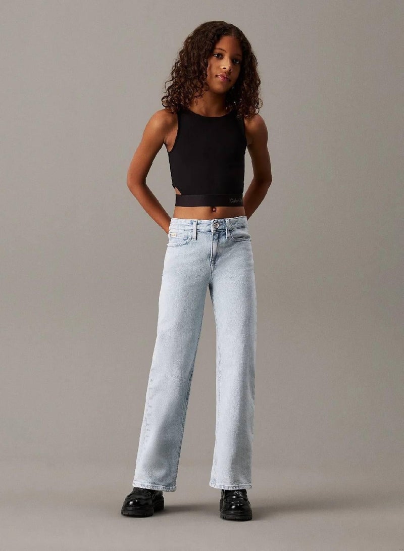 CALVIN KLEIN Skinny Punto Sleeveless Top - Image 4