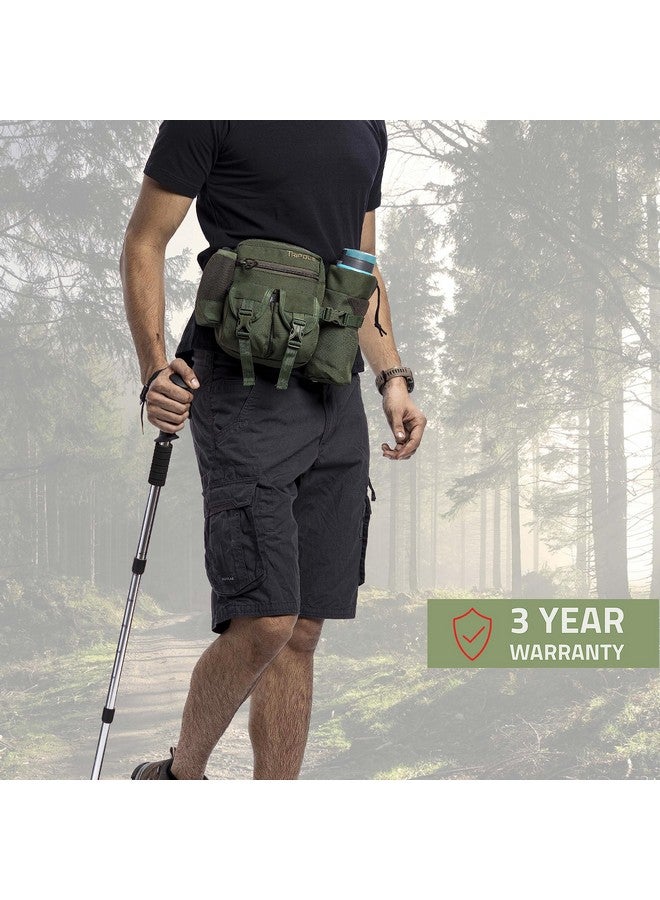 TriPole حقيبة خصر وسلنج متعددة الاستخدامات من تريبول بوليستر مع حامل زجاجة قابل للفصل (أخضر عسكري) - Image 5