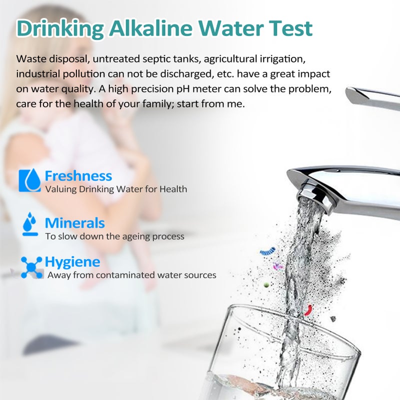 SMART SENSOR PH818F Pen Type pH Meter Portable pH Water Quality Tester Accurate Water Tester for Hydroponics Acidometer for Swimming Pool Hot Tub Aquariums Home Wine Brewing - Image 2