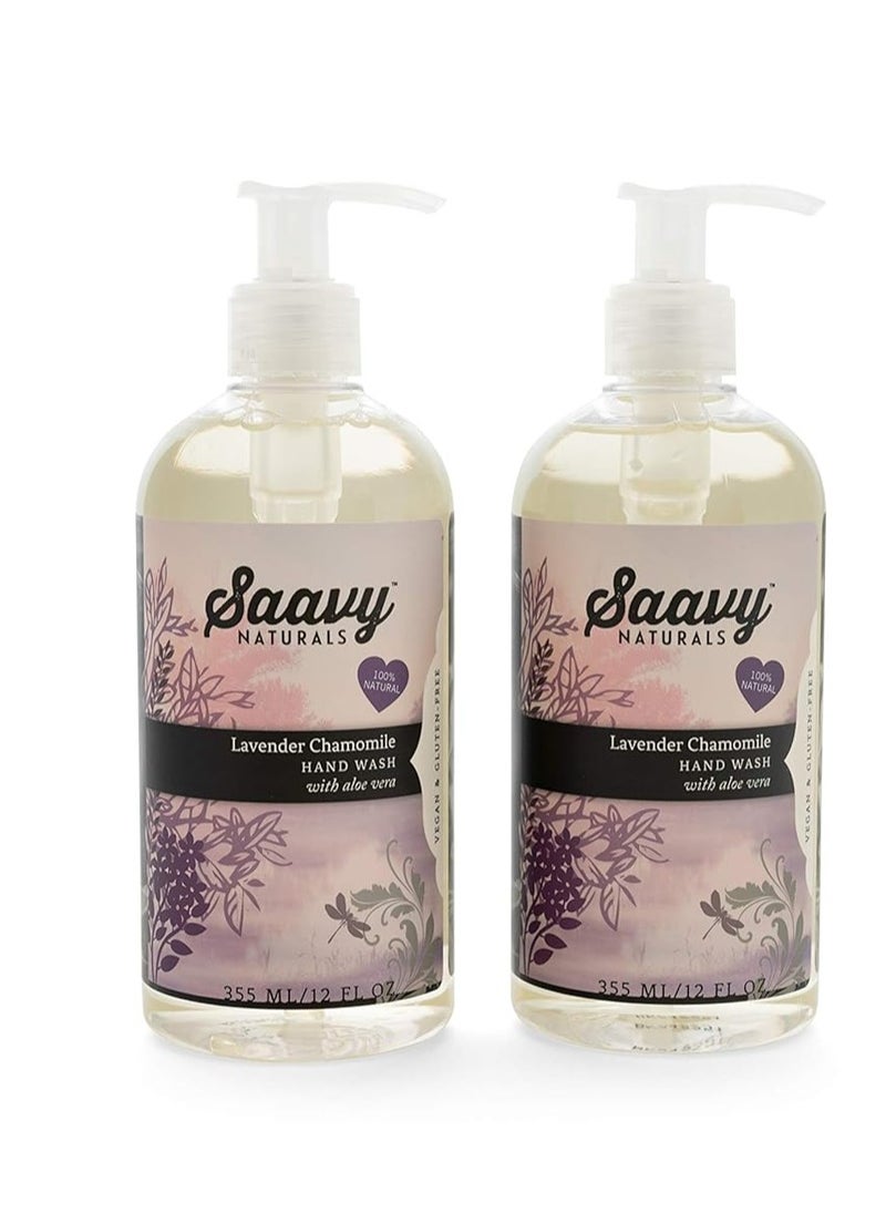 Saavy Naturals Saavy Naturals 2 PACK Lavender Chamomile Organic Hand Wash 12 oz x 2 -Pump Bottle 