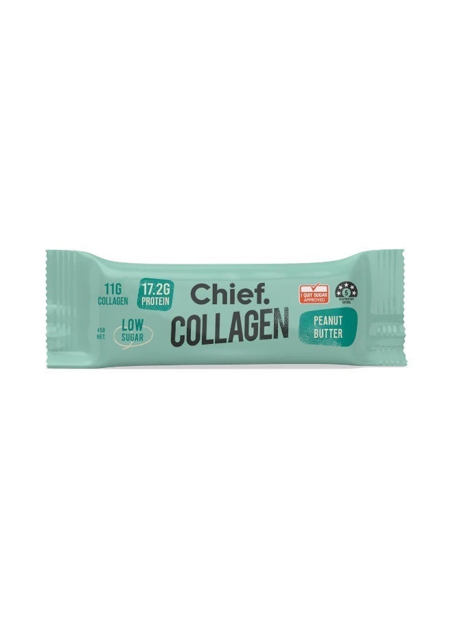 Chief Collagen Protein Bars – Peanut Butter (12 Bars) - Image 2